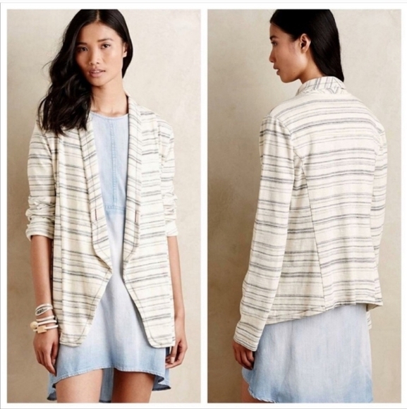 Anthropologie Saturday Sunday Striped Open Cardigan Size Small - Picture 2 of 7